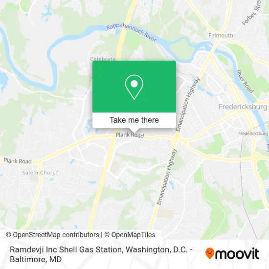 Ramdevji Inc Shell Gas Station map