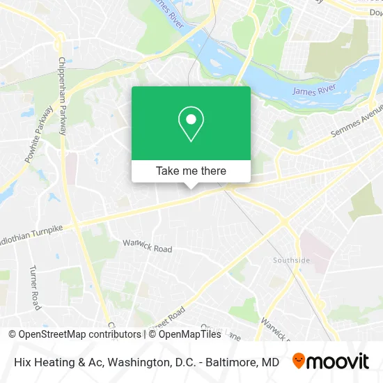 Hix Heating & Ac map