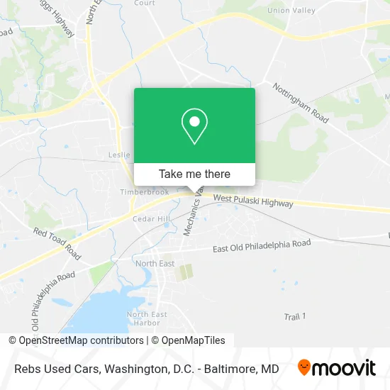 Rebs Used Cars map