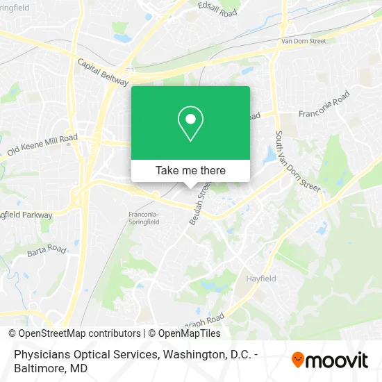 Physicians Optical Services map
