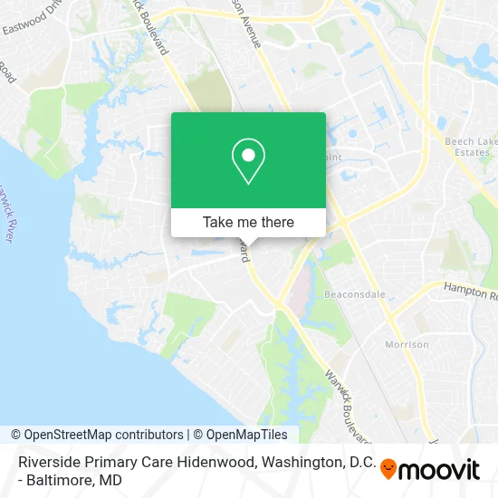 Riverside Primary Care Hidenwood map