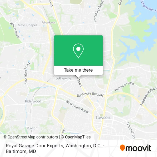 Royal Garage Door Experts map