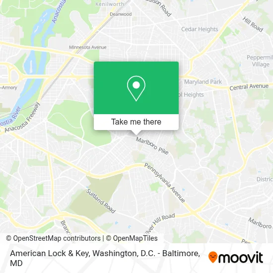 American Lock & Key map
