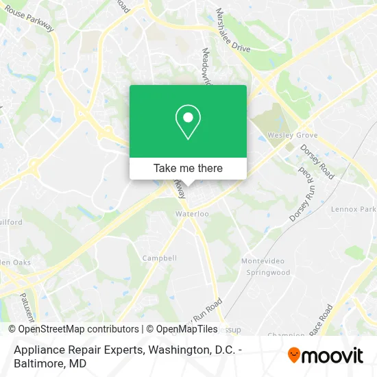 Appliance Repair Experts map