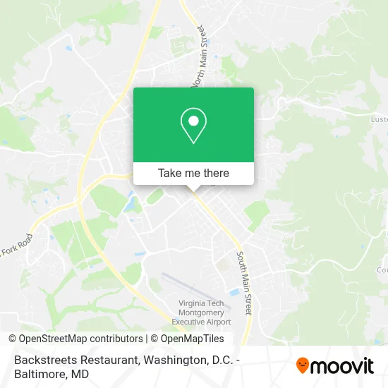Backstreets Restaurant map