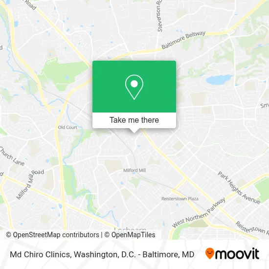 Md Chiro Clinics map