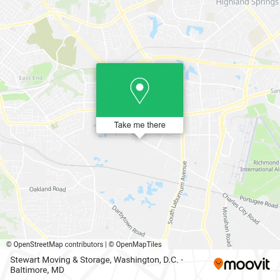 Stewart Moving & Storage map