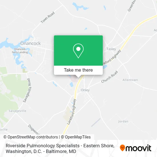 Riverside Pulmonology Specialists - Eastern Shore map