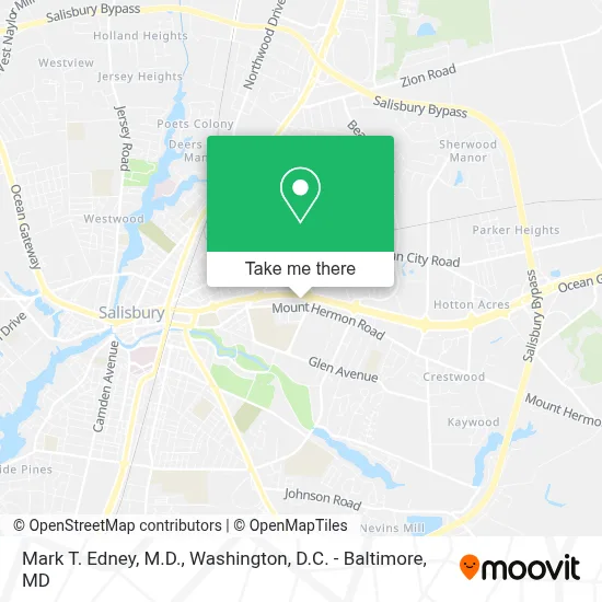 Mark T. Edney, M.D. map