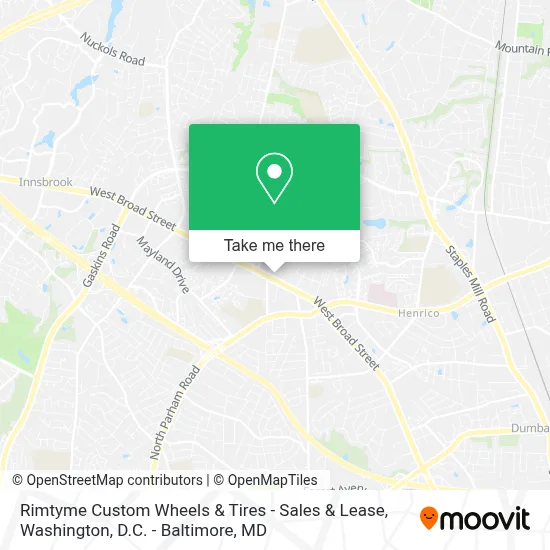 Rimtyme Custom Wheels & Tires - Sales & Lease map