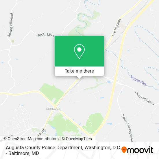 Augusta County Police Department map