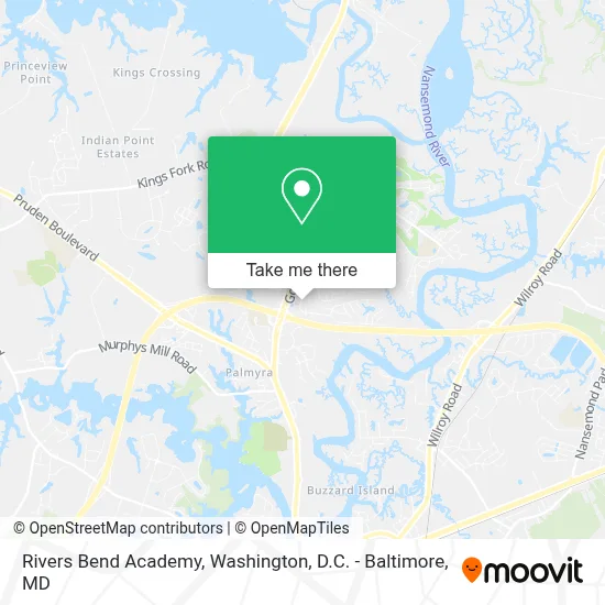 Rivers Bend Academy map