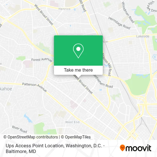 Ups Access Point Location map