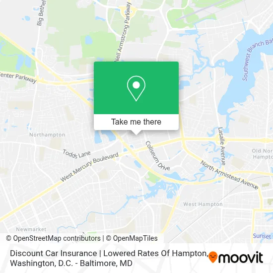Discount Car Insurance | Lowered Rates Of Hampton map