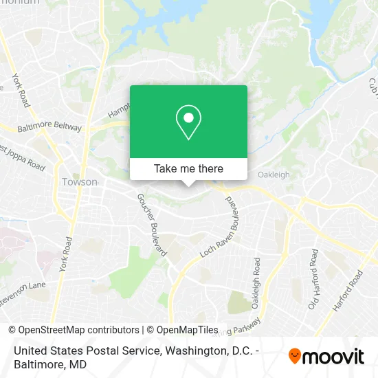 United States Postal Service map