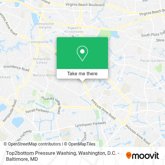 Top2bottom Pressure Washing map