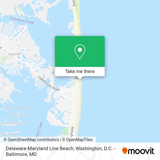 Delaware-Maryland Line Beach map