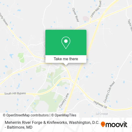 Meherrin River Forge & Knifeworks map