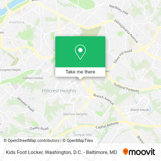 Kids Foot Locker map