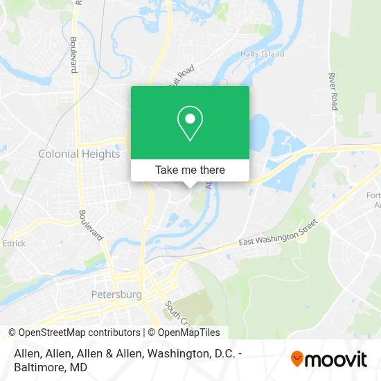 Allen, Allen, Allen & Allen map