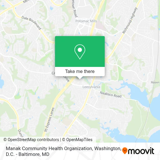 Manak Community Health Organization map