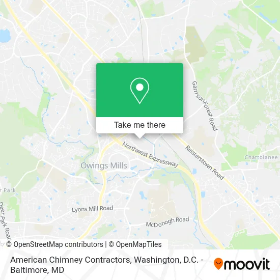 American Chimney Contractors map
