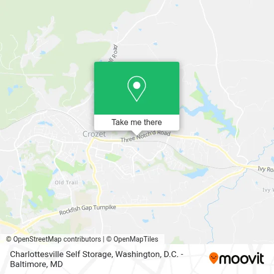 Charlottesville Self Storage map
