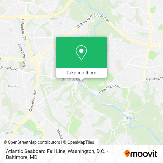Atlantic Seaboard Fall Line map