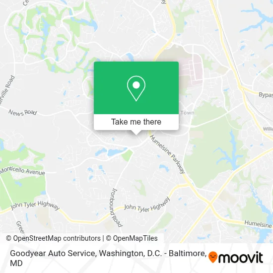 Goodyear Auto Service map