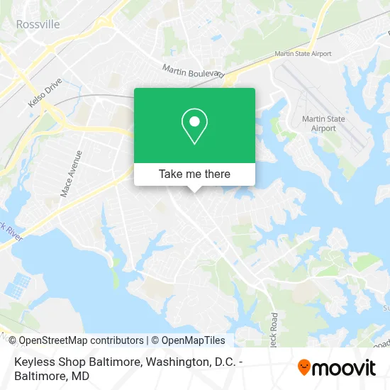 Keyless Shop Baltimore map