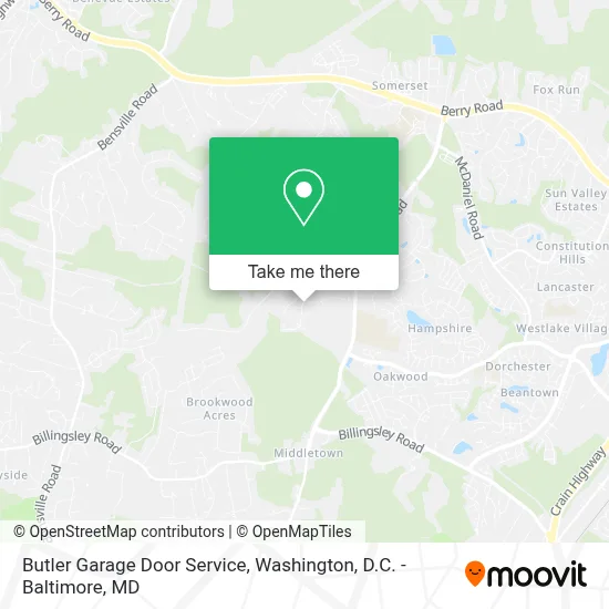 Butler Garage Door Service map