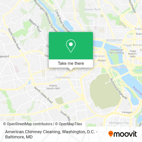 American Chimney Cleaning map