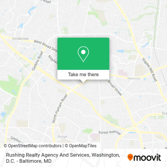 Rushing Realty Agency And Services map