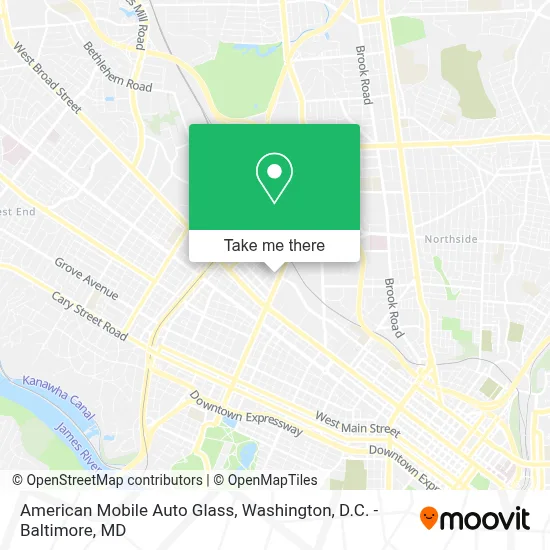 American Mobile Auto Glass map