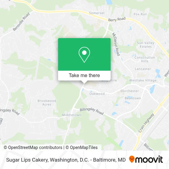 Sugar Lips Cakery map