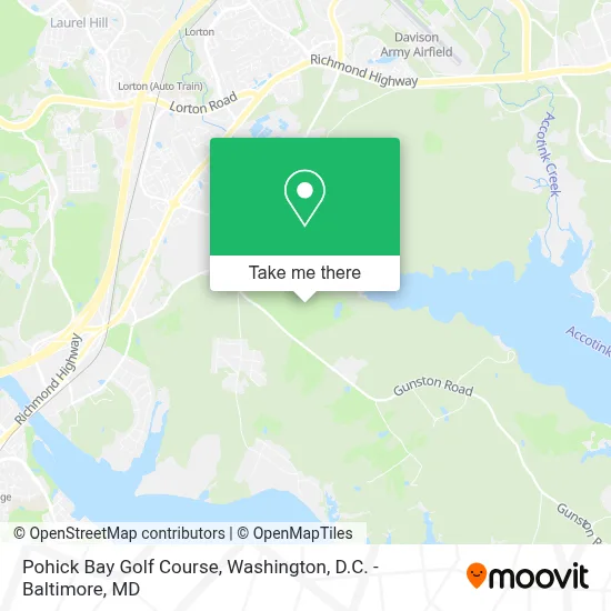 Pohick Bay Golf Course map