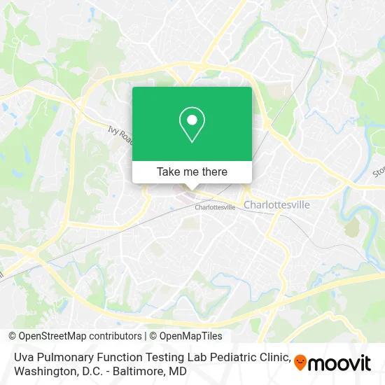 Uva Pulmonary Function Testing Lab Pediatric Clinic map