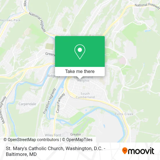 St. Mary's Catholic Church map