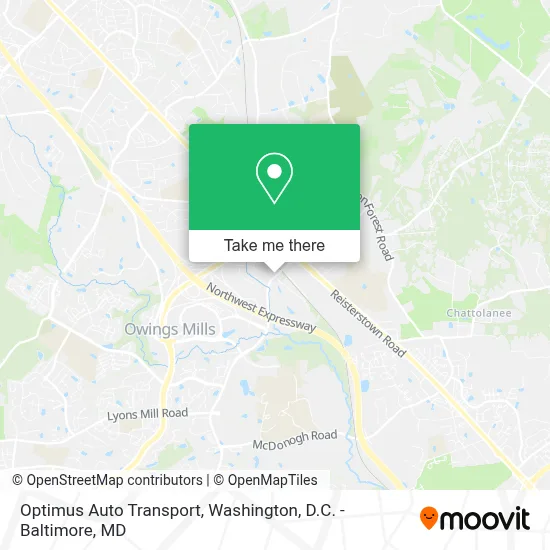 Optimus Auto Transport map