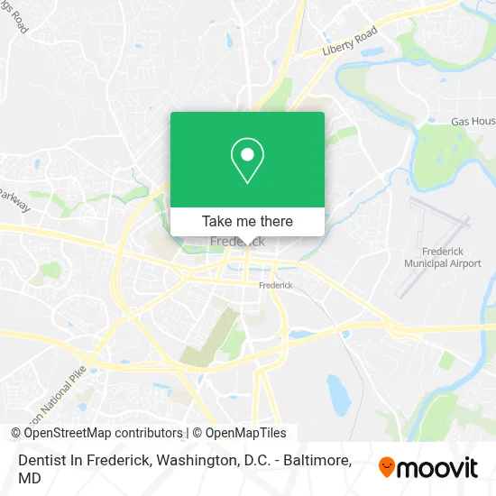 Dentist In Frederick map