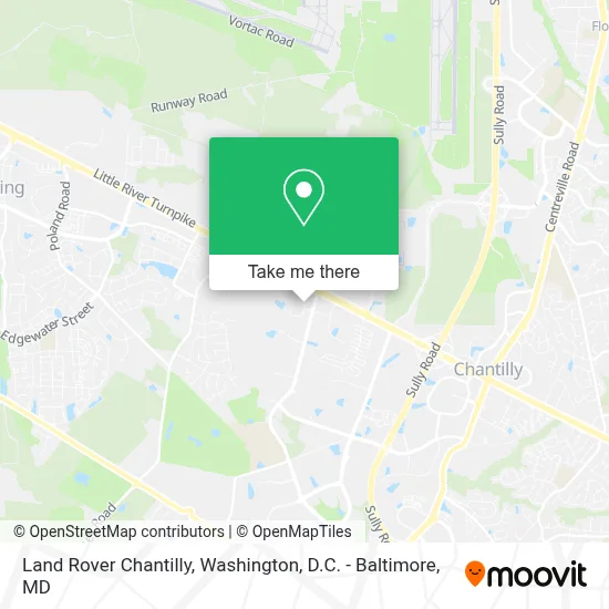 Land Rover Chantilly map