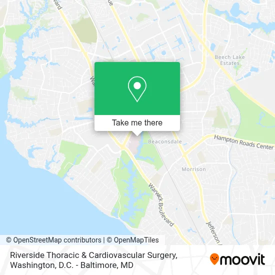 Riverside Thoracic & Cardiovascular Surgery map