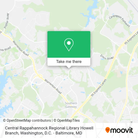 Central Rappahannock Regional Library Howell Branch map