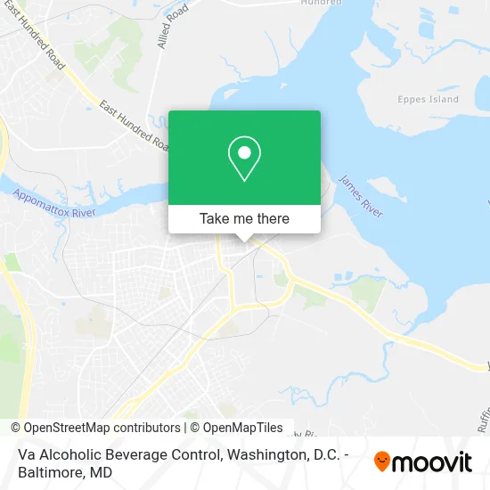 Va Alcoholic Beverage Control map