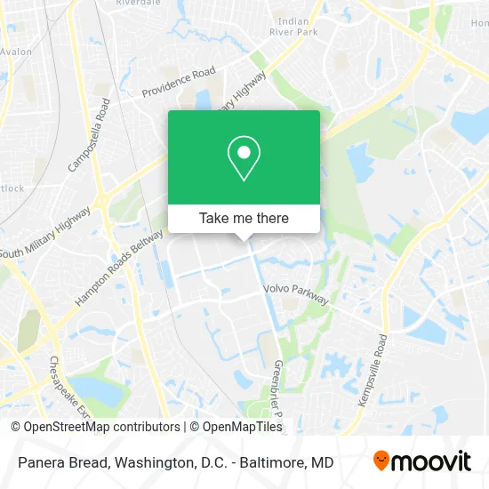 Panera Bread map
