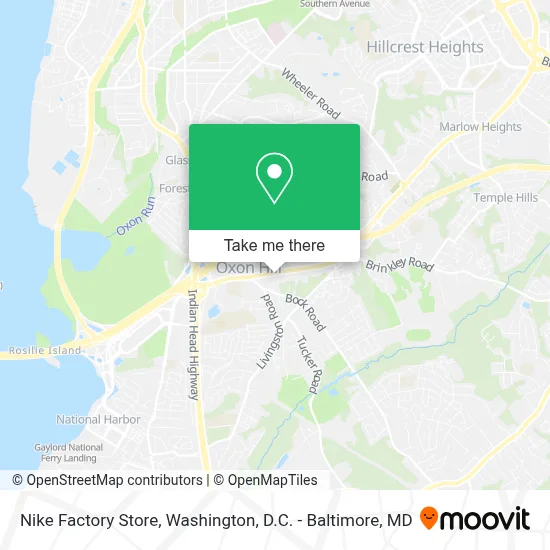 Nike Factory Store map
