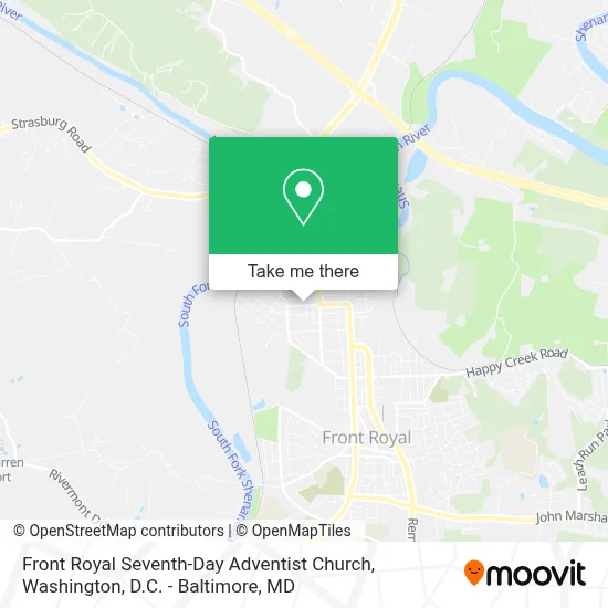 Front Royal Seventh-Day Adventist Church map