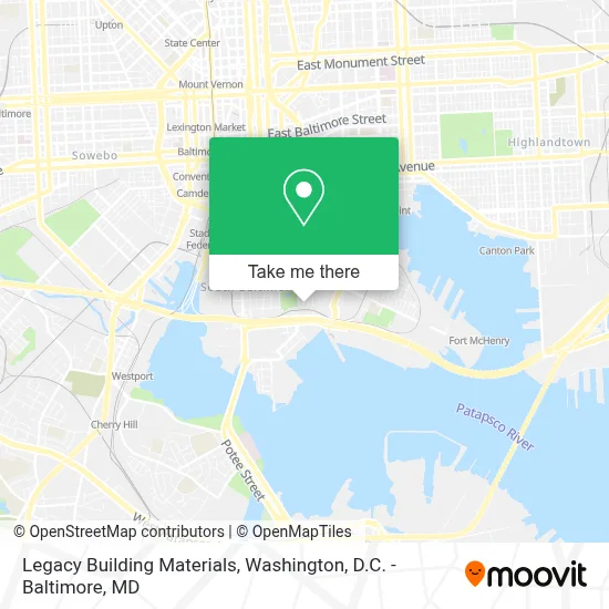 Legacy Building Materials map