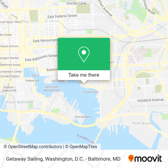 Getaway Sailing map