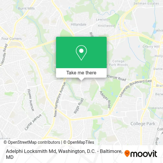 Adelphi Locksmith Md map